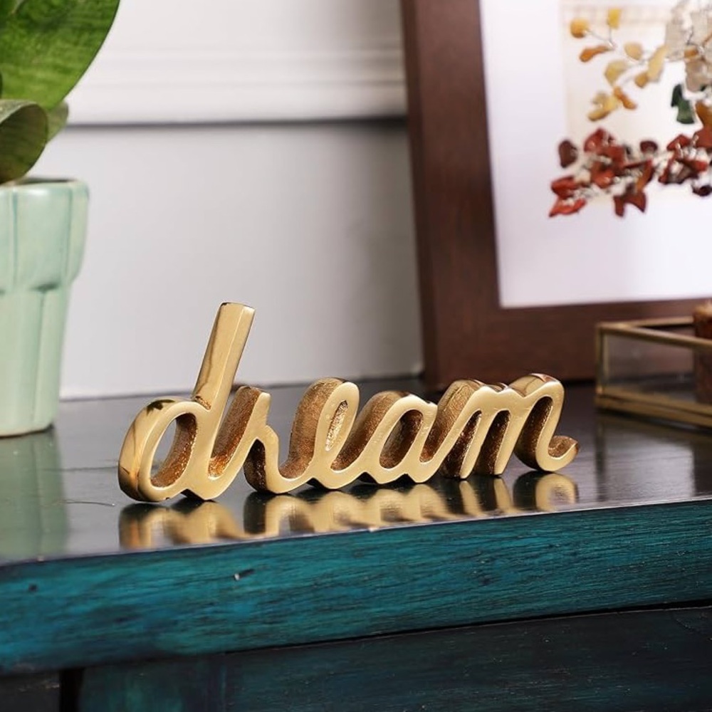 Gold “dream” home decor sign!